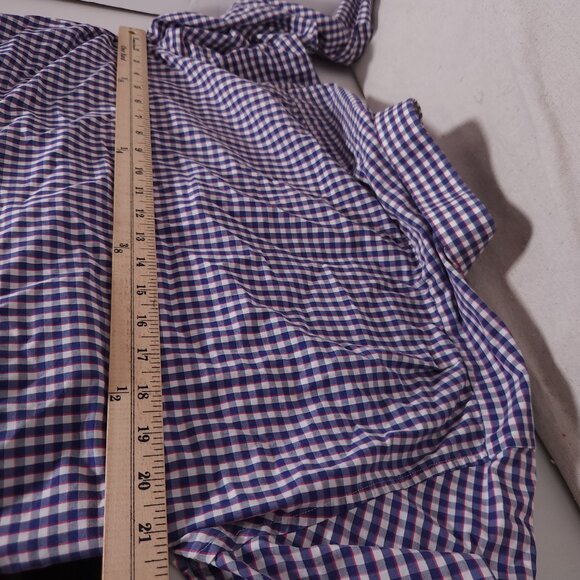 J Crew Mens L Slim Performance Button Shirt Purple Plaid Preppy Modern Classic - Picture 5 of 12